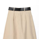 New With Belt Cape-Type Midi Skirt