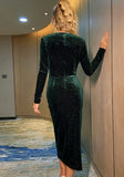 Formal Velvet Wrap Irregular Evening