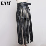 2023 New Spring Summer Pu Leather Long Tassel Brief Personality Girdle Decoration Belt Women Fashion Tide All-match