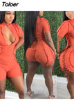 Sexy Cutout Strappy Bandage Rompers Playsuits Rib Knit Jumpsuit Clubwear 2023 Wholesale Lots Bulk Clothes