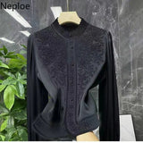 Blouses Womens Clothes Tops Vintage Blusas De Mujer Stand Collar Embroidery Blouse Korean Fashion Long Sleeve