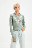 Trendyol Zipper Collar Knitwear Sweater
