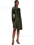 Women's Collar Button Irregular Long-Sleeved