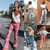Tie Dye Flare Pants Women Brown Leopard Y2K Joggers High Waist Double Layer Mesh Girl Aesthetic Trousers Female