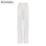 Women 3 Pieces Sets Long Sleeve Loose Belt Satin Blazer Coat High Waist Pants Legs Adjustable Pants Female Sexy