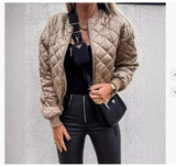 And Winter New Fashion Solid Color Short Zipper Jacket Cotton