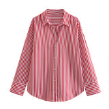New Multi-Color Loose Casual Version Of The Provincial Silk Long-Sleeved Shirt