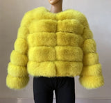 Fever Imitation Fox Fur Coat Women's Short-Sleeved Fur