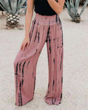 New Wish Hot Fashion Tight High-Waist Pocket Wide Leg Trousers Casual