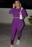 Print Sexy Tight Crop Top and Pants