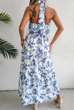 Tie Waist Backless Maxi