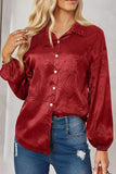 Print Collared Dropped Shoulder
