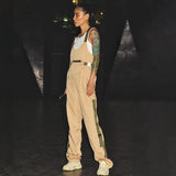 Casual Loose Jumpsuit For Women Adjustable Lace Up High Waist Jumpsuits Female Fashion Summer Clothing Style