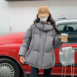 Small Down Cotton Jacket Female Short Style 2024 New Korean Version Of Loose Cotton-Padded Jacket Coat Students Winter Cotton-Padded Clothes Tide-Outfit