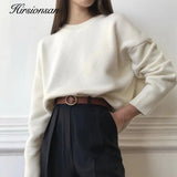 Winter Oversized Sweater Women 2020 Elegant Knitted Basic Pullovers O Neck Loose Soft Female Cashmere