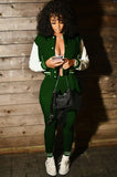 Contrast Baseball Jacket and Matching Pants
