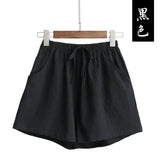 New Hot Summer Casual sports Cotton Linen Shorts Women Plus Size High Waist Shorts Fashion Short Pants Streetwear women