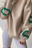 Letter Print Sweatshirt Woman Winter Autumn Long Sleeve Tops O Neck Harajuku Oversize Hoodies Y2K Clothes Female