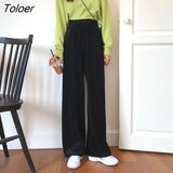 Women Summer Gold Velvet Wide-leg Loose 4XL Casual Elegant Drape Solid Korean-style All-match Trendy Pants Штаны