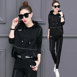 Piece Set Tops And Pants Outfit For Women Clothes Autumn Fashion Hooded Pullover 2022 Tracksuit Korean New Winter