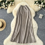 Sensed With The Frontal Half-Dress Woman 2025 New Light Luxury High-Rise Thin A-Word Bag With A Long Skirt With A Long