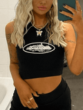 Waffle Landmark Cropped Tank Top-Outfit