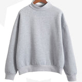 Colors Women Hoodie Casual Turtleneck Sweatshirts Pullover Jacket Outwear Tops Loose Fleece Thick Knitted Sweatshirt