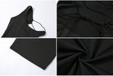 Autumn Black Sexy Hollow One Shoulder Y2K Mini Dress Women Sleeveless Backless Bandage Party Clubwear Beach Slim Dresses