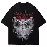 Men Gothic Punk Style Printed Woman clothes Oversized t-shirt 2 Color Tops Tee High Street Hipster Summer Streetwear
