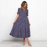 Dress Fashion Loose Casual Black Plaid Puff Sleeve Ruffle Ruched One-piece Long Dresses New Arrival Spring Summer