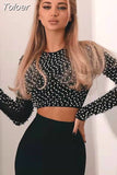 Beading Fashion Top 2023 New Women Long Sleeve Clothes Club Party Sexy Mesh Vintage Elegant