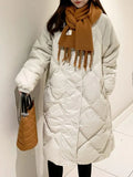 VAREY LIN New Winter Single Breasted Long Jacket Women Casual 90% White Duck Down Coat Lady Fashion Solid Color Warm