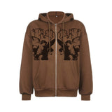 Hip Hop Streetwear Hoodies Men Jacket Angel Dark Print Toppies Coat Goth Harajuku Y2k Clothes Punk Jacket Outwear