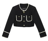 Temperament Outfits Fashion 2 Piece Sets Women Cropped Jackets High Waist Pleated Mini Skirt Suit Korean Elegant Set Y2k