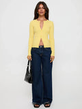 New Women's Sexy Cardigan Street Long-Sleeved Top Solid Color Cardigan