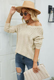 Boat Neck Openwork Tunic