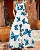 New Casual Fashion Print Strap Trousers Women's