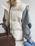 Women's Cotton Padded Vest Short Autumn Winter 2022 Korean Warm Sleeveless Female Vest