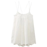 Women's Summer Pure Windy Backs And Eundressing Embroidery Sumpension Short