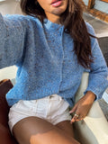 Clothes Autumn Women's Color Dot Splicing Knitted