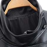 Feng 2025 New Fashion Temperament Women's Lychee Leather Jacket