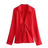 Women's 2025 Summer New Bow Silk Silk