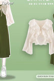 Sun Protection Chiffon Shirt Sling Dress Two Piece Elegant Women's Dress Set Summer Outfits