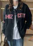 Letter Print Long Sleeves School Baseball Long