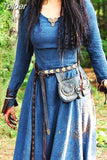 Dress Women Long Sleeve Maxi Robe Vintage Fairy Elven Dress Renaissance Celtic Viking Gothic Clothing Fantasy Ball