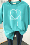 Oversized T Shirts 100% Cotton Plus Size T Shirt Summer Top Tees Heart Printed O Neck L-6XL Short Sleeve Tshirt