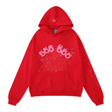 2025 Spoder Spider Web Print Hooded Hooded Hooded Hooded Casual Loose