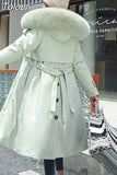 Women Winter Jacket Hooded X-Long Thick Faux Fur Padded Parkas Woman Distachable Plus Size Coat kurtka puchowa damska z