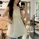 Woman Dress Fashion Loose Sling Robe Vestido Femme Bandage Pockets Casual Korean Y2k Dresses 2023 Vestidos De
