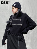 Zipper Tassels Big Size Knitting Sweater Turtleneck Long Sleeve Women Pullovers New Fashion Autumn Winter 2022